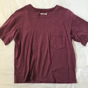 Madewell purple pocket t-shirt